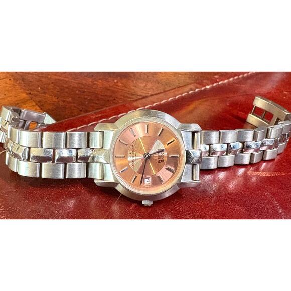 Women's 28mm Swiss Anne Klein Watch, WR, All Stainless, Date Window - Picture 2 of 4